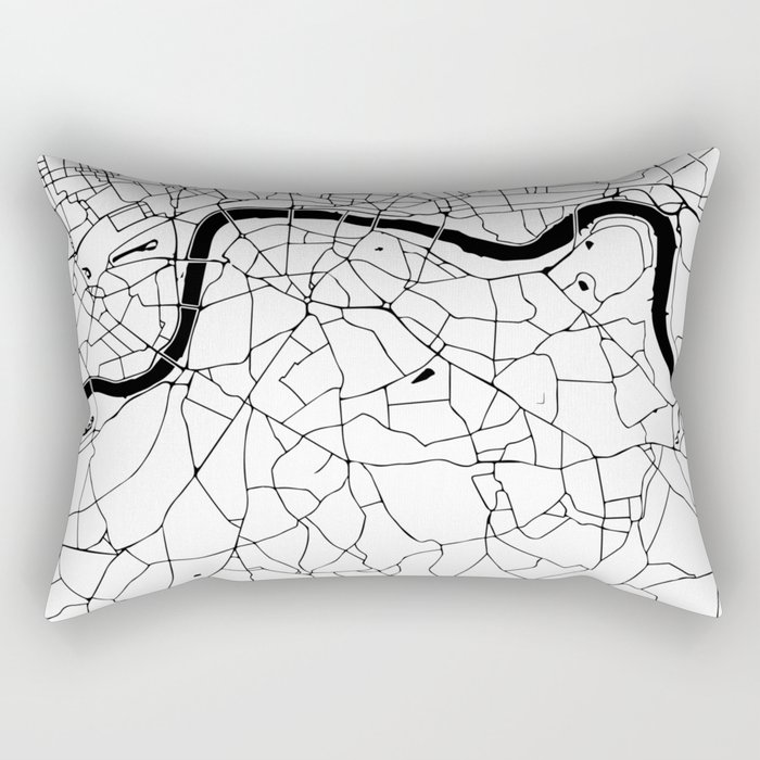 London Minimal Map Rectangular Pillow