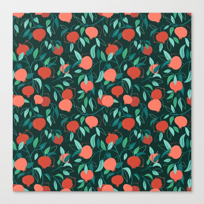 Decorative Pomegranate Canvas Print