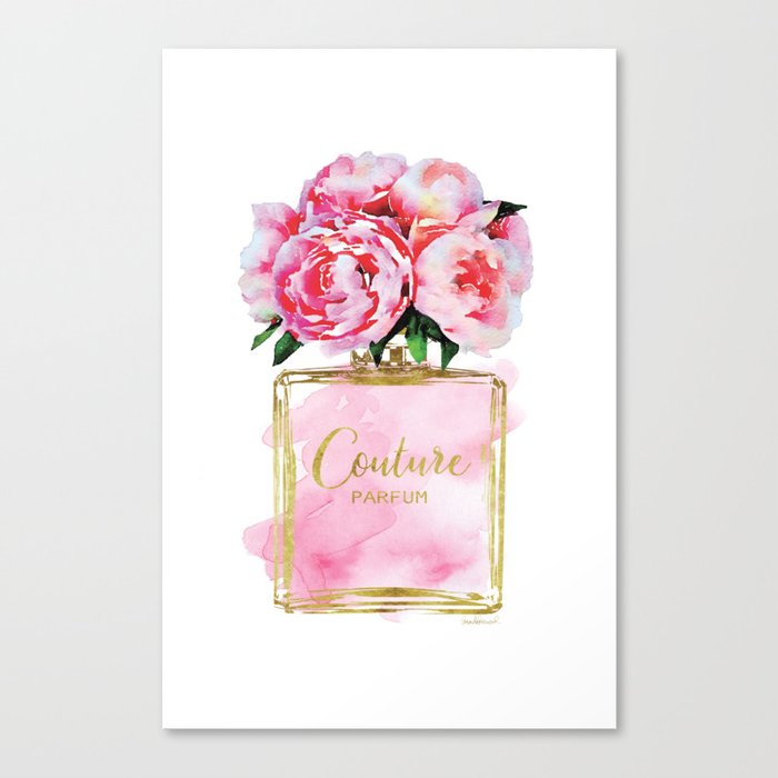 Pink Peony, Make up, Pink, gold, Perfume, Perfume bottle, with
