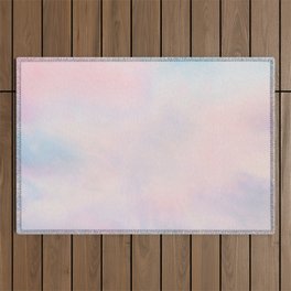 cotton candy dreaming Outdoor Rug