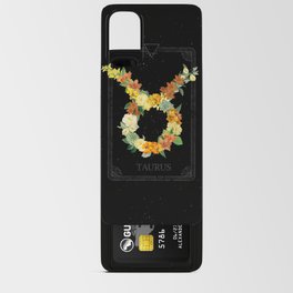 Floral Zodiac Sign: Taurus Android Card Case