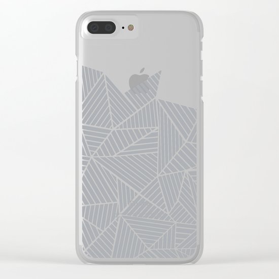 Abstract Mountain Grey Clear iPhone Case