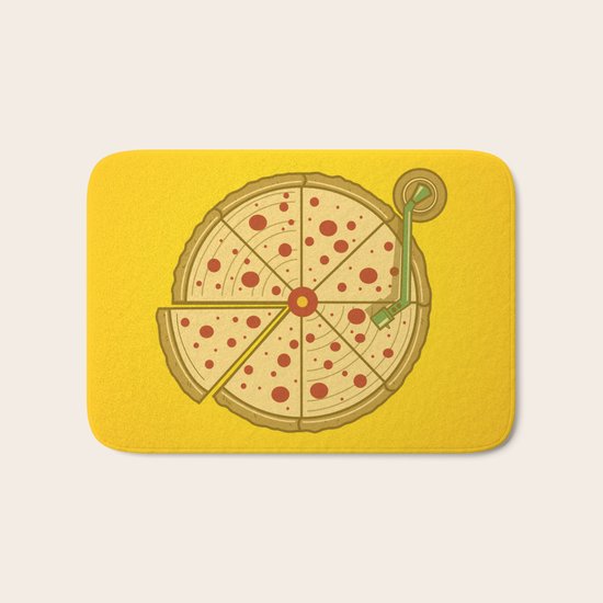 Pizza Vinyl Bath Mat