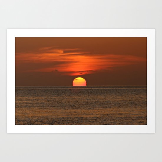 Melting sun Art Print