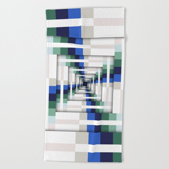 Layers of Colorful Stripes Beach Towel
