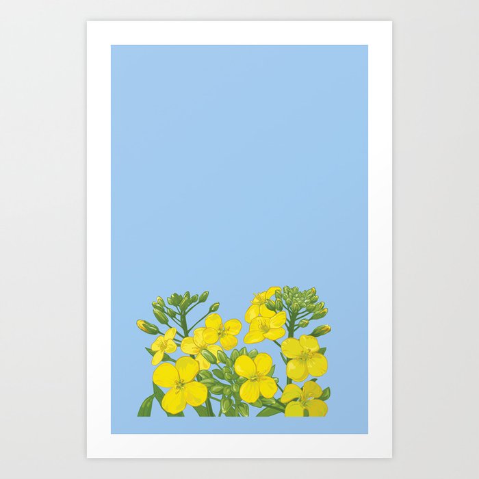 Summer flower in yellow Art Print