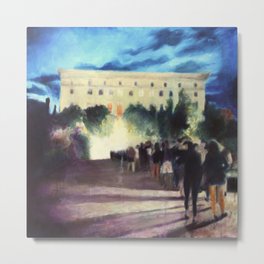 Line in front of Berghain Metal Print