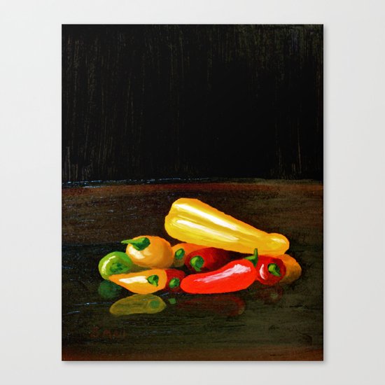Peppers From a Friend, the painting Canvas Print
