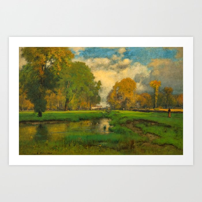 October, 1886 by George Inness Art Print