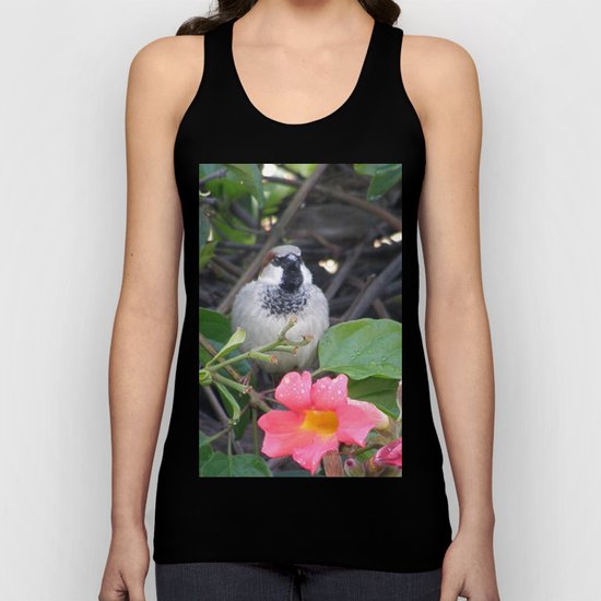 Sparrow in the Vine Unisex Tank Top