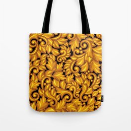 Seamless Pattern with Baroque Ornamental Floral Tote Bag