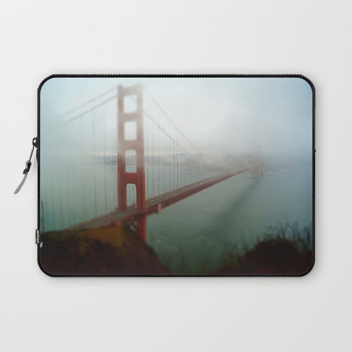 Golden Gate Bridge (San Francisco) in fog Laptop Sleeve