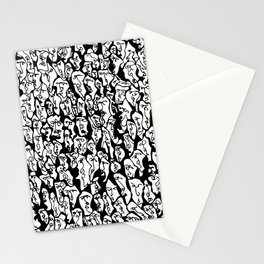 faces doodle Stationery Cards