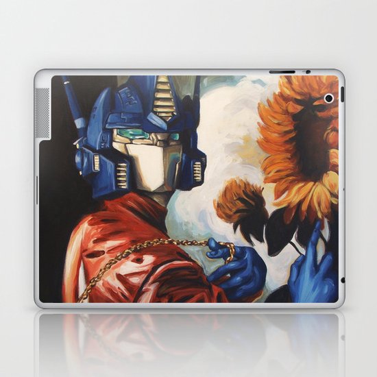 Optimus Prime With Sunflower Laptop & iPad Skin