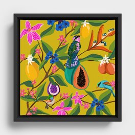 Exotic jungles pattern  Framed Canvas