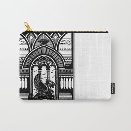 Old City Carry-All Pouch | Architecture, Graphic Design, Illustration, Black and White 