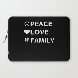 Family Peace Love Family Laptop Sleeve