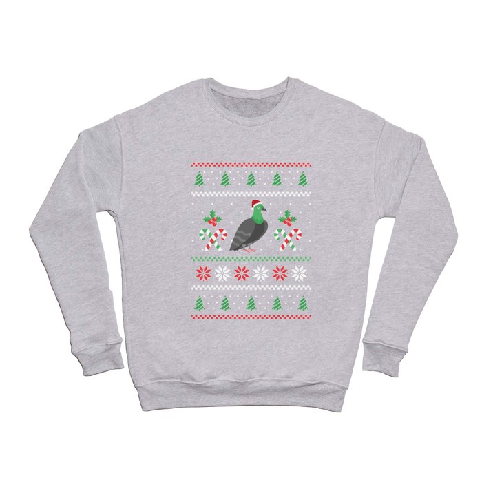 Christmas pidgeon 2020 ugly sweater candy sticks Crewneck Sweatshirt