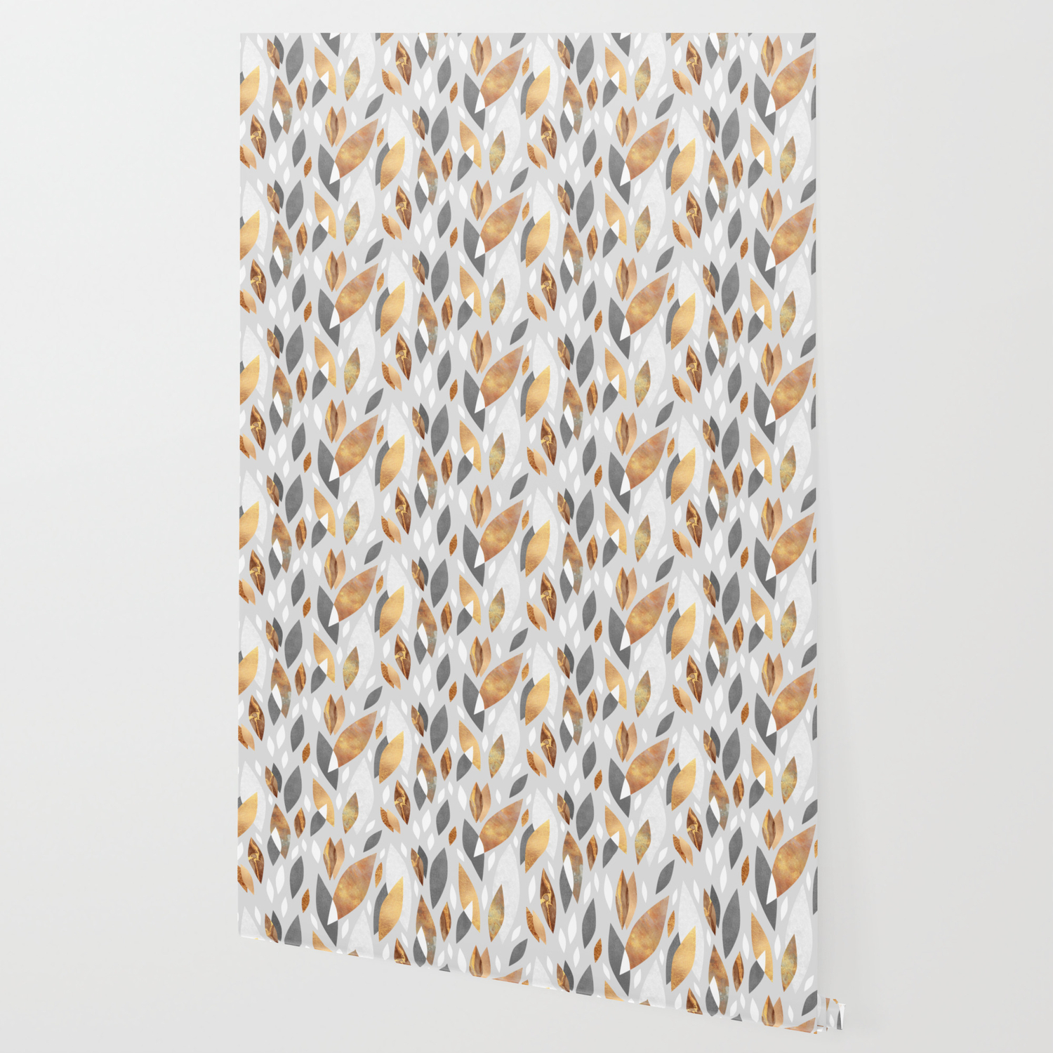Falling Gold Leaves Wallpaper By Elisabethfredriksson Society6