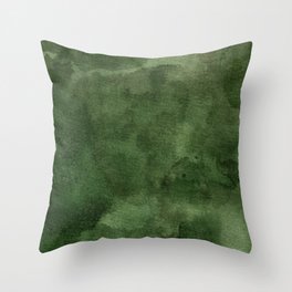Green Watercolor Texture Throw Pillow