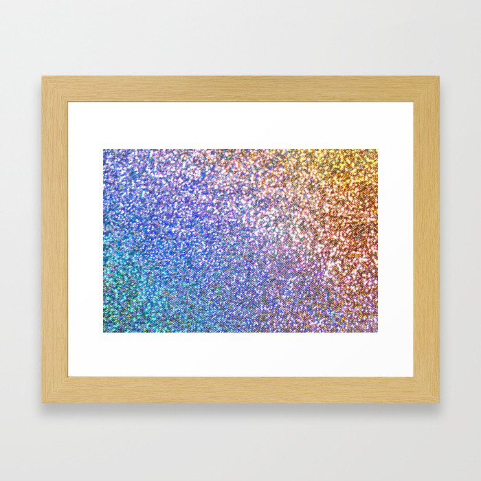 Purple Ombre Glitter Framed Art Print
