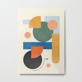 Geometric Color Play 01 Metal Print | Illustration, Pattern, Minimalist, Shape, Circle, Abstract, Geometric, Shapes, Line, Home 