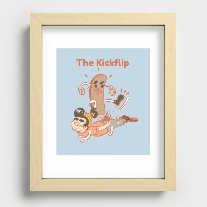 The kickflip Recessed Framed Print