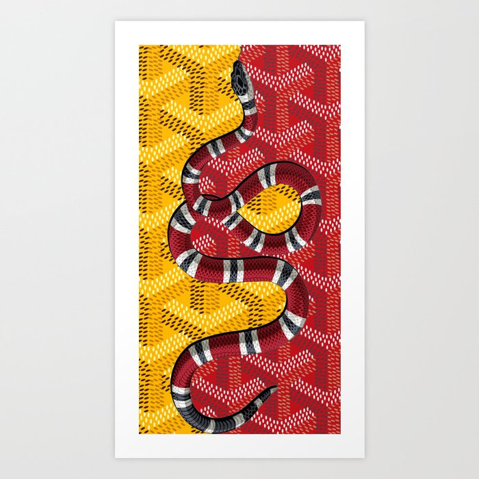 Goyard Case Snake Art Print By Woodythecreator Society6