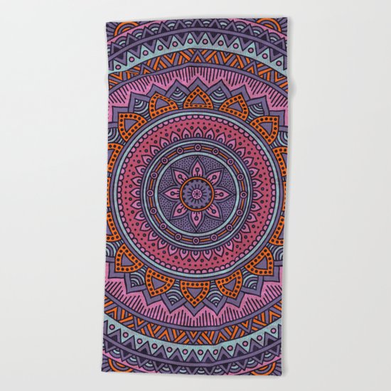 Hippie mandala 54 Beach Towel