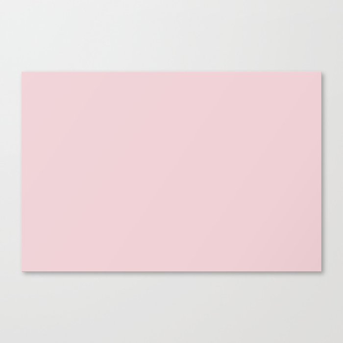 Pale Pastel Pink Solid Color Hue Shade - Patternless 5 Canvas Print