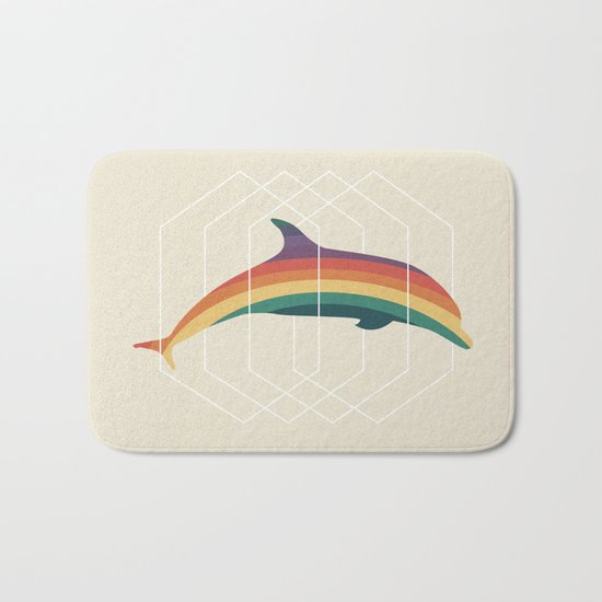 Calico Dolphin Bath Mat