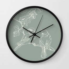 Song Birds on a branch  Wall Clock