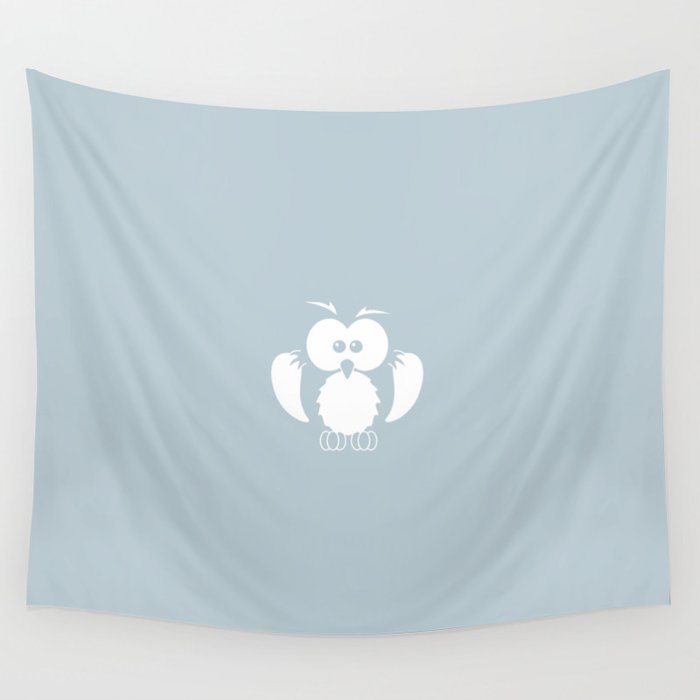 Blue Owl Wall Tapestry