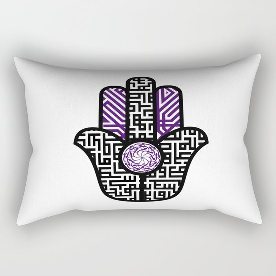 hamsa calligraphy Rectangular Pillow