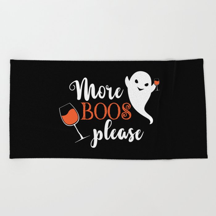 More Boos Please Cool Halloween Ghost Beach Towel