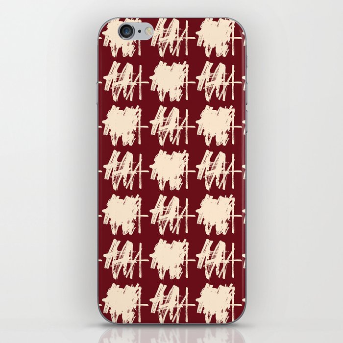 Abstract Painting Red Beige iPhone Skin