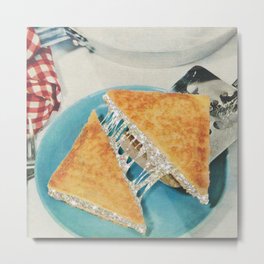 Grilled Glitter Sandwich - Eat Fashionably Metal Print