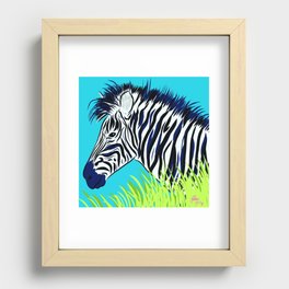 Zebra Recessed Framed Print