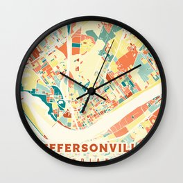 Jeffersonville Indiana US map Wall Clock | Graphicdesign, Jeffersonvillemap, Jeffersonville 
