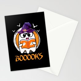 Booooks - reading Halloween Stationery Card