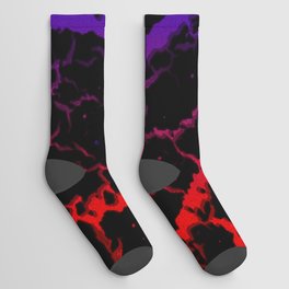 Cracked Space Lava - Red/Blue Socks