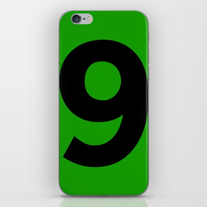 Number 9 (Black & Green) iPhone Skin