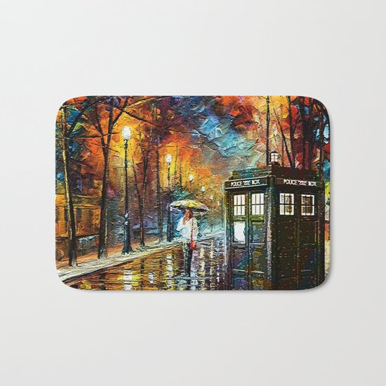Tardis And Umbrella girl Bath Mat