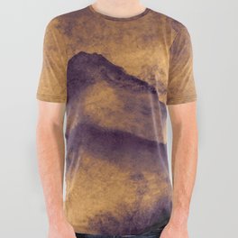 Moody And Dark Landscape In Brown All Over Graphic Tee