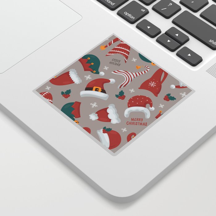 Christmas gnomes seamless pattern Sticker