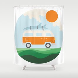 Happy Van Shower Curtain