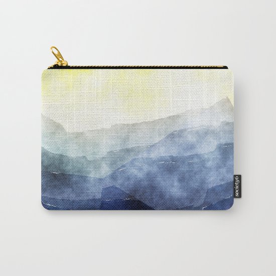 Sun behind the mountains - Modern abstract triangle pattern Carry-All Pouch