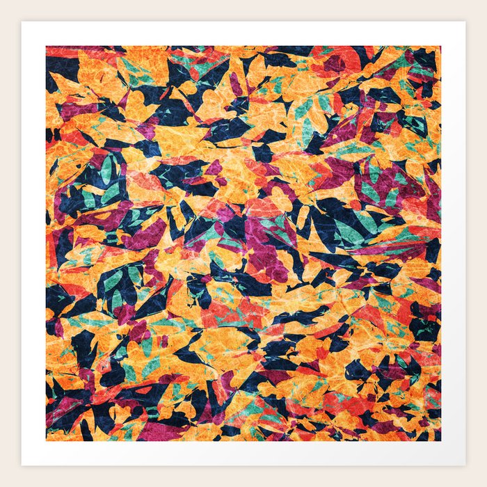 Abstract Geometric Multi Color Blending Weird Texture Background