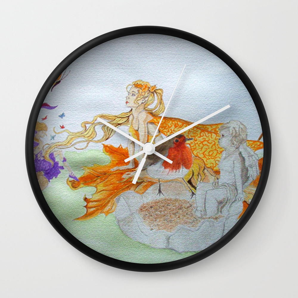 Watercolour Painting Of Fantasy Wall Clock By Lancejacobs Society6