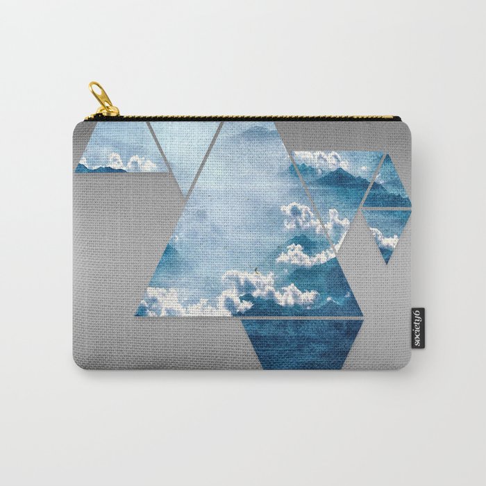 Fragmented Clouds Carry-All Pouch